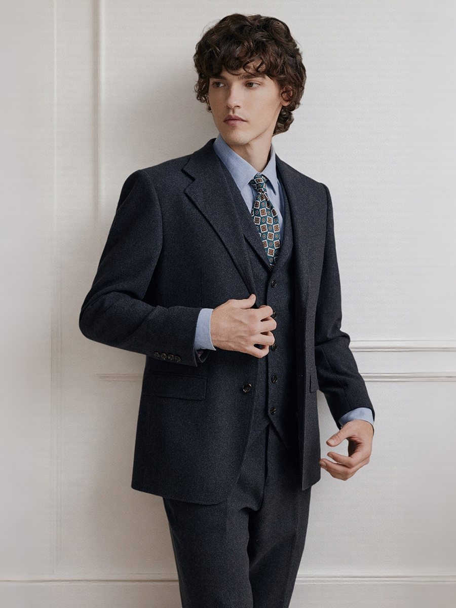 Premium Grey 55% Wool Men's Su - Men'S Formal Wear Attire recensie en prijs