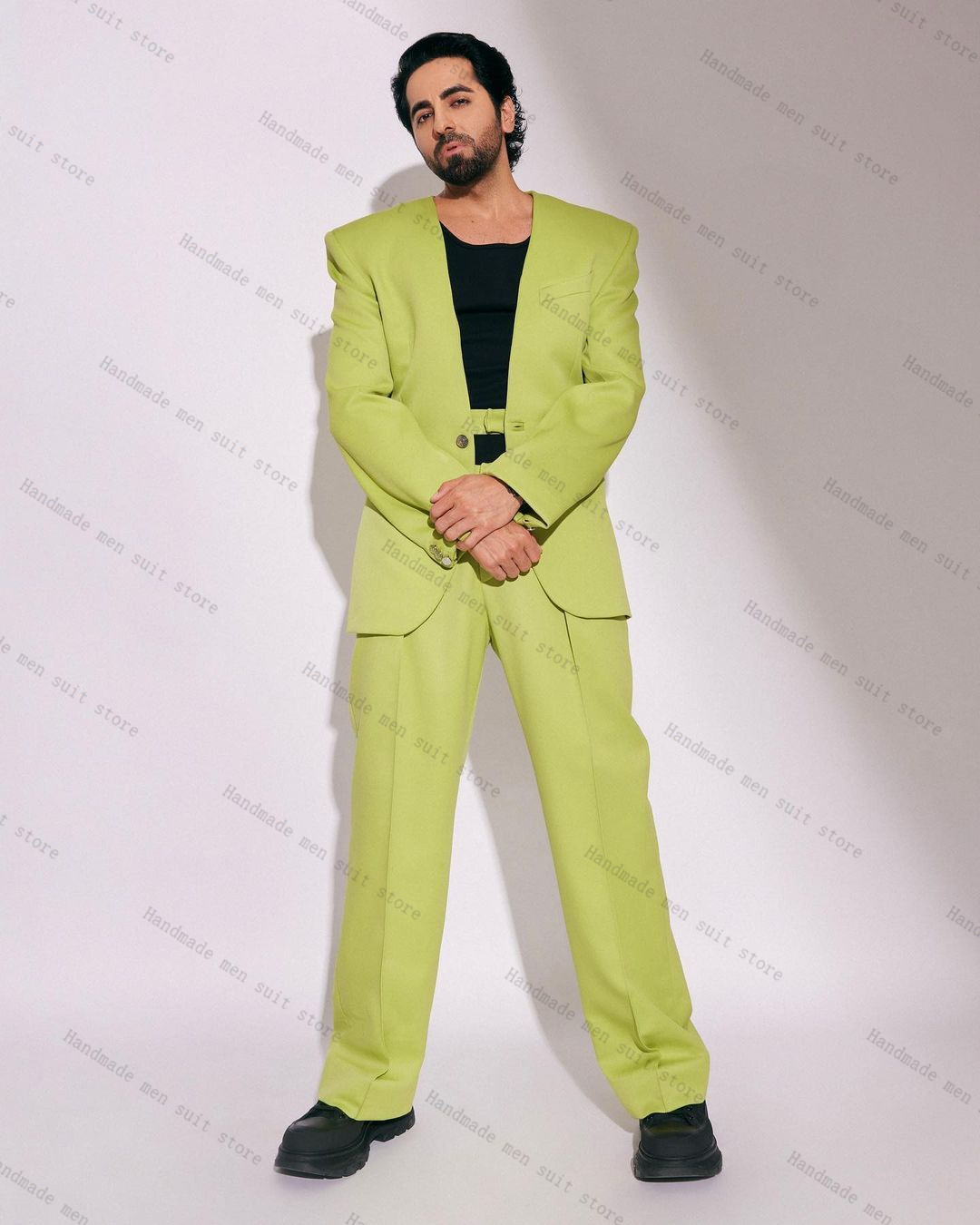 Fashion Green Men Suit Set 2 P - Men'S Formal Wear For Wedding Guest recensie en prijs