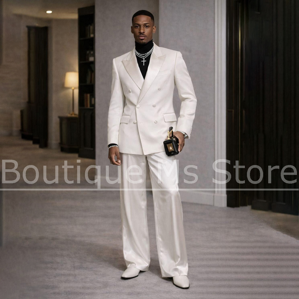 Men's White Satin Suit 2 Piece - Men'S Formal Evening Wear recensie en prijs