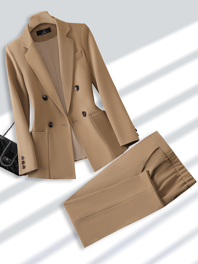 Fashion Ladies Pant Suit Forma - Khaki Formal Wear Men recensie en prijs