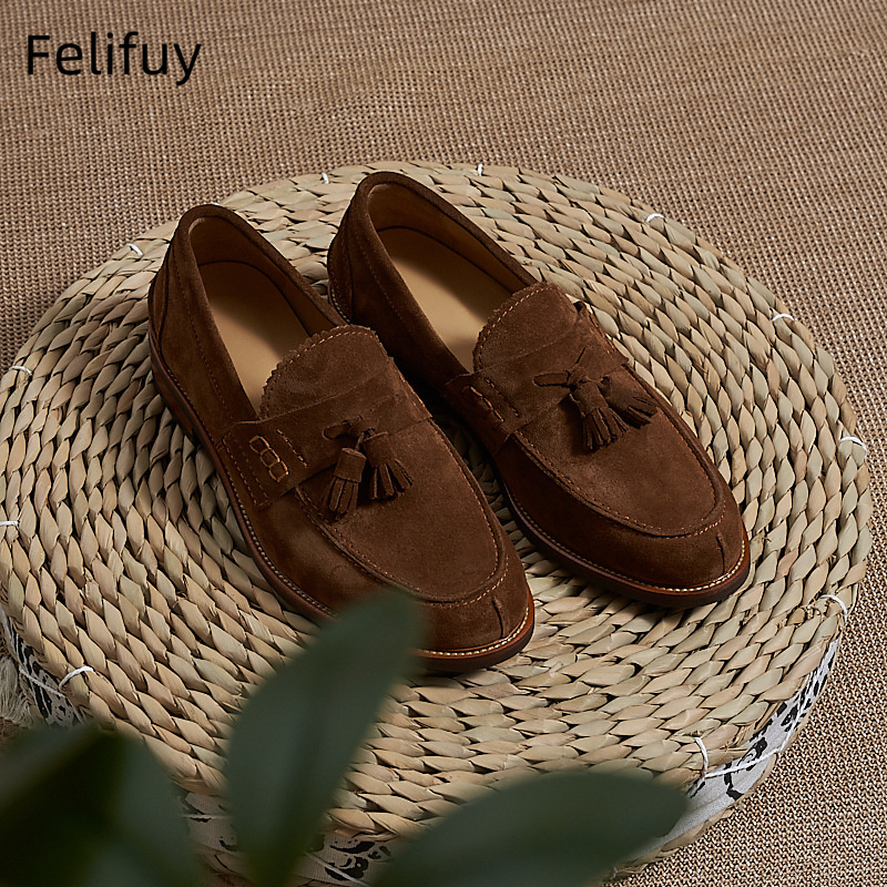 New Brown Men Flat Loafers Cow - Men Formal Wear Dress recensie en prijs