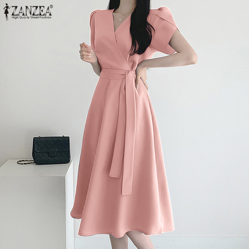 ZANZEA Women's Elegant Midi Te - Men'S Formal Wear For Wedding Guest recensie en prijs
