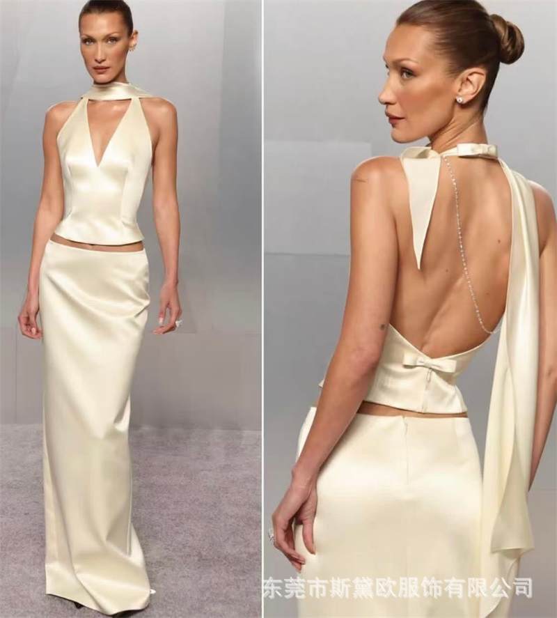 Sexy Beige Satin Prom Dress Wi - Men'S Formal Wear For Wedding Guest recensie en prijs