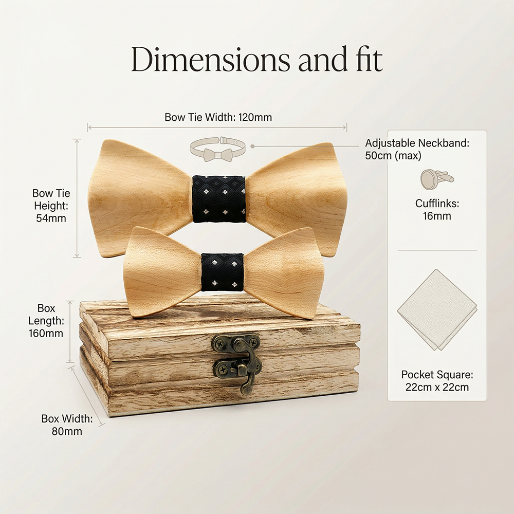 Wooden Bowtie Kit Father and k - Formal Wear For Men Kids recensie en prijs
